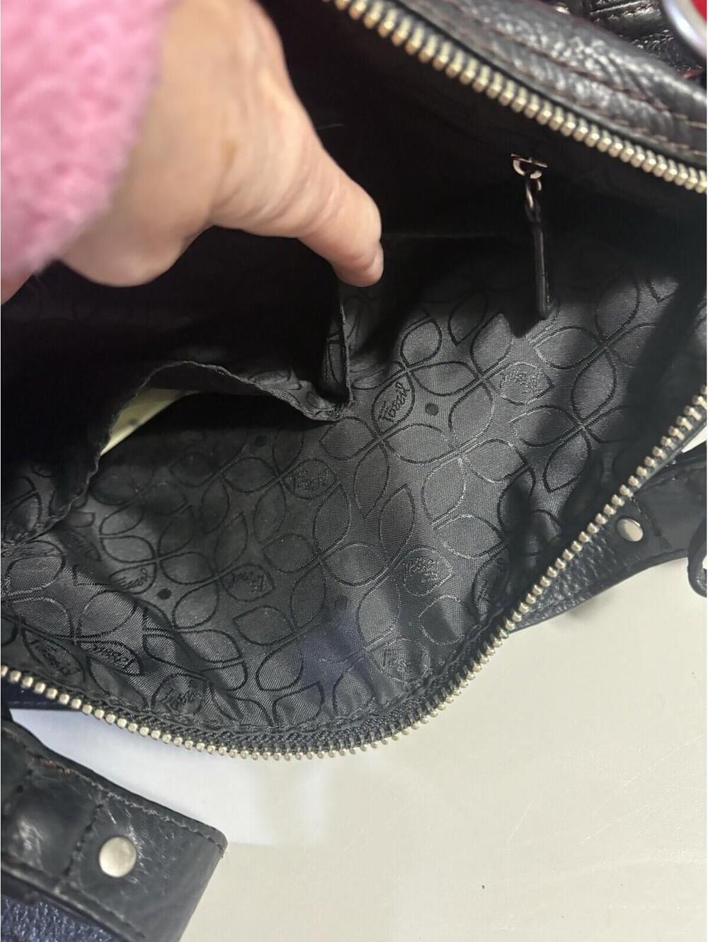 FOSSIL LONG LIVE VINTAGE BLACK LEATHER Shoulder Bag. Lots Of Space - Picture 14 of 16